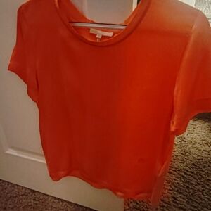 Maje Vibrant Orange Short Sleeve Tee